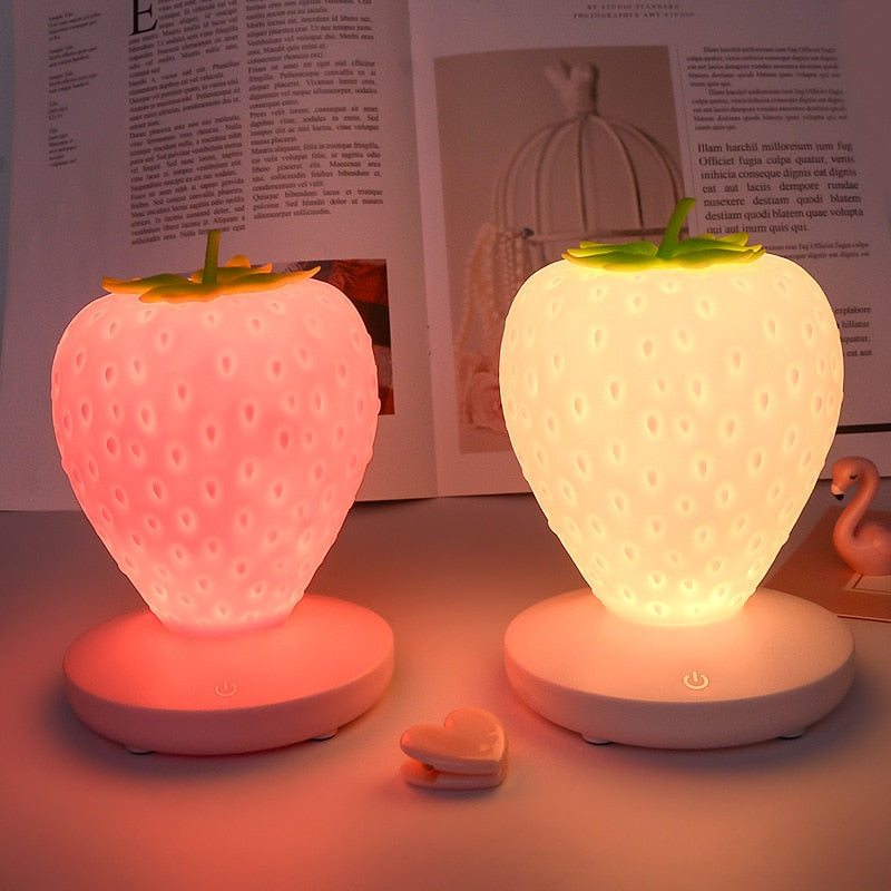 Strawberry shaped lamp